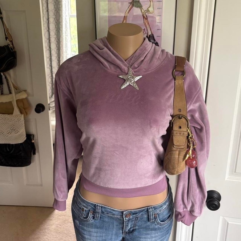 y2k 2000s Nike mauve velour hoodie